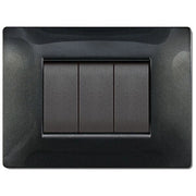 PLACCA LIFE Q LIVING PLAST NERO GLITTERING      3P- 10,0 pz