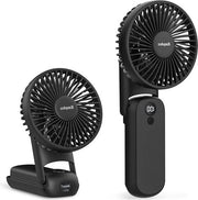 Ventilatore Portatile con Display LED 5 Velocità Batteria 32 Ore Caricabile con USB-C Facile da Pulire Ventilatore da Tasca con Durata Batteria 32 Ore