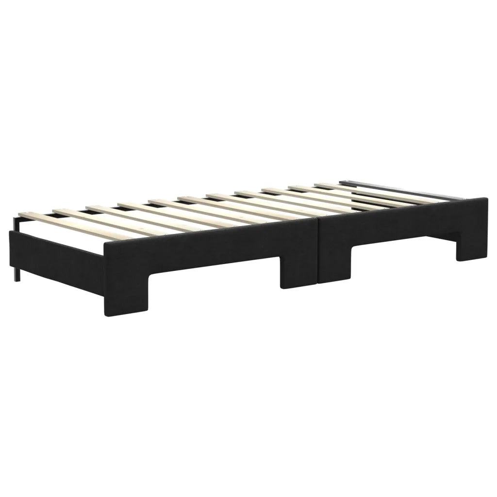 Divano Letto con Letto Estraibile-Sofa Letto-Daybed Nero 80x200 Tessuto 380185