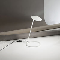 Lampada Da Scrivania Industrial-Minimal Miniarc Metallo Bianco Led 5W 3000K