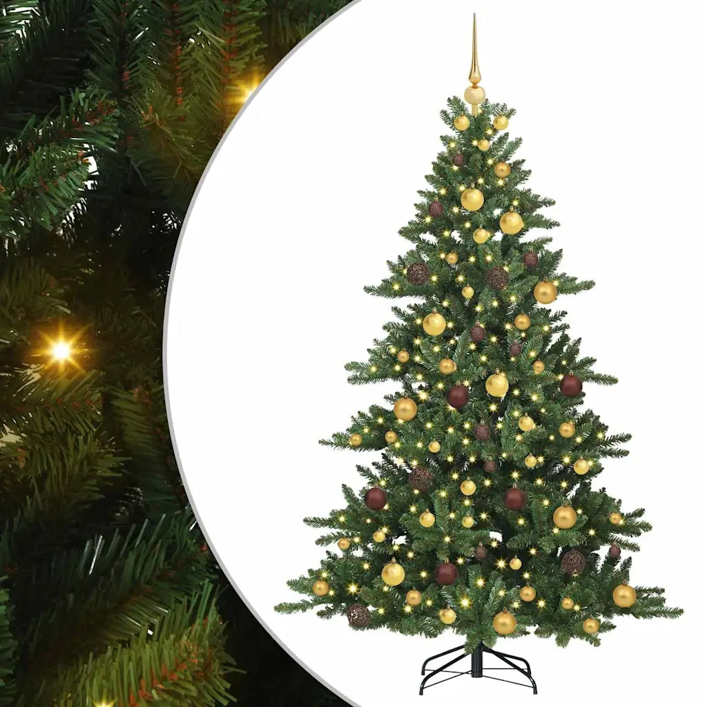 Albero di Natale Artificiale con Rami Pieghevoli Verde 180 cm 3397663
