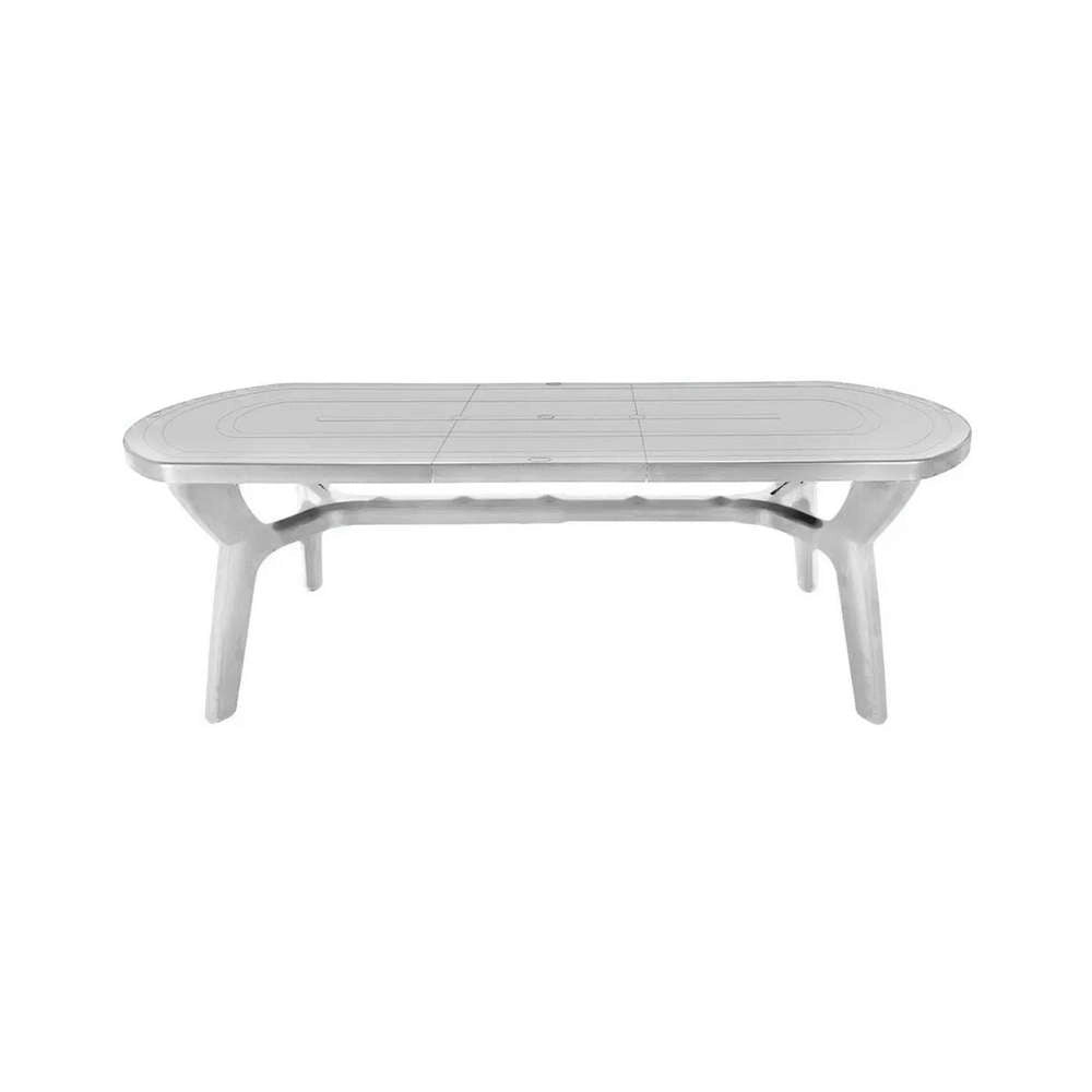 Tavolo in Plastica Ovale Allungabile da Esterno Pagoda 90 x 230 cm Colore: Bianco