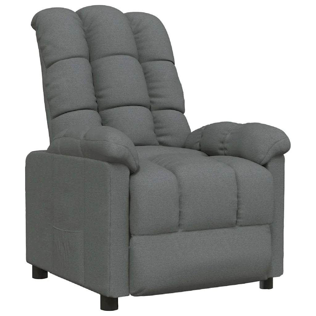 Divano Sedia-Poltrona Reclinabile in Tessuto Grigio Scuro 486817