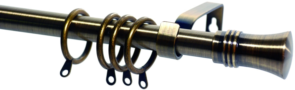 Utilia BASTONE PER TENDE CORONA Estensibile cm. 71÷122 col. Oro Antico