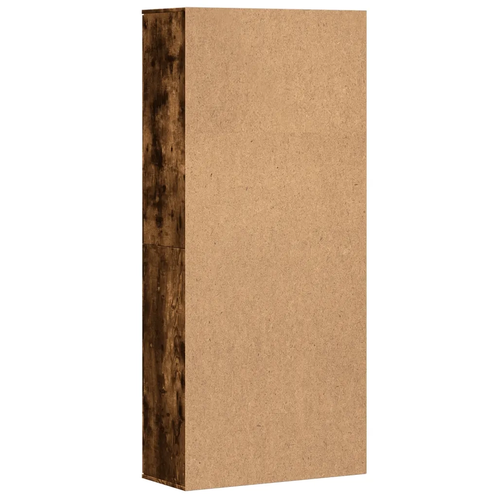 Credenza Rovere Fumo 80x35x180 cm in Legno Multistrato