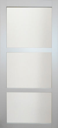 Porta scorrevole grigio chiaro Greyria' Larghezza 73 + Binario Alu + 2 Gusci