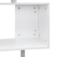 Scrivania Angolare da Ufficio Studio per Computer in Legno bianco 140x120x78,2 cm