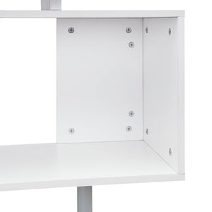 Scrivania Angolare da Ufficio Studio per Computer in Legno bianco 140x120x78,2 cm