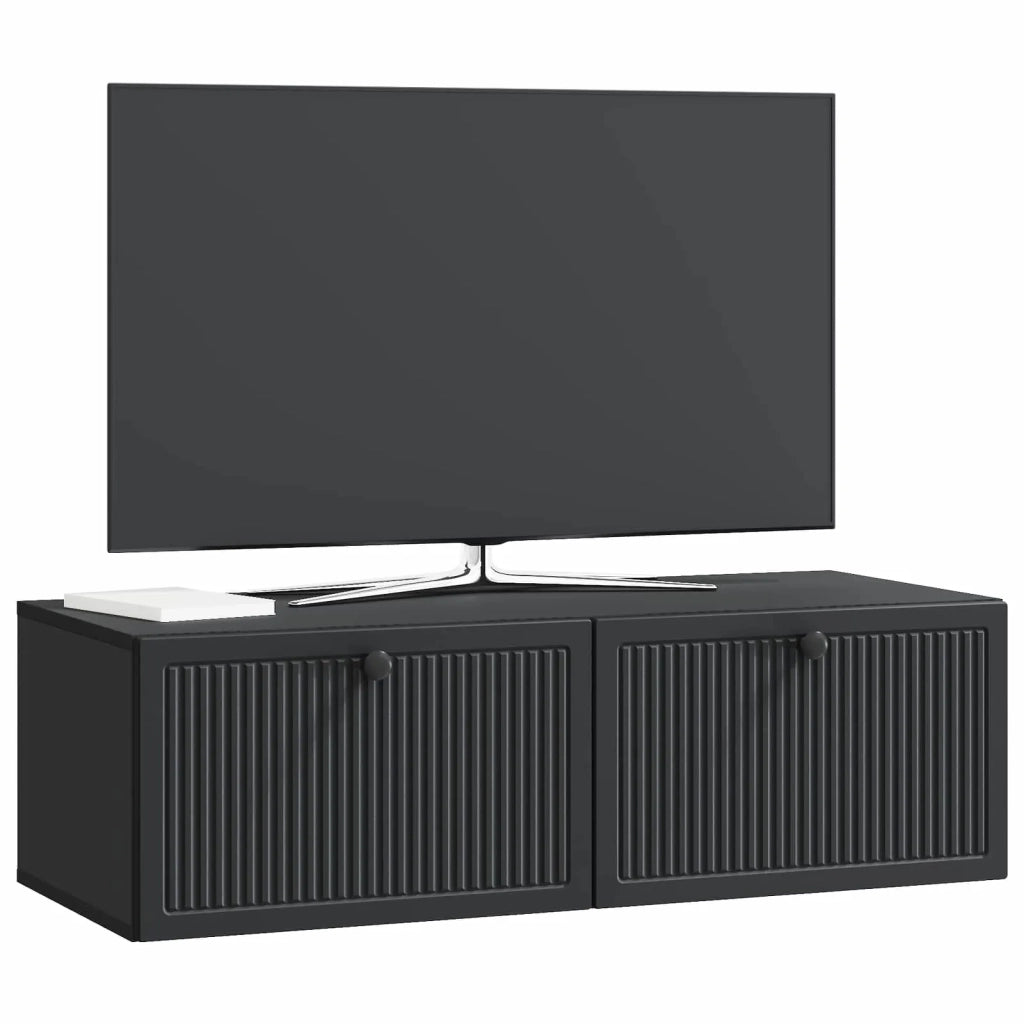 Mobile Porta TV da Muro Montaggio a parete Nero 98 x 41 x 30 cm 898016