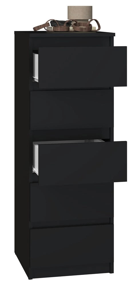 Cassettiera MALWA W5 nero per camera e soggiorno