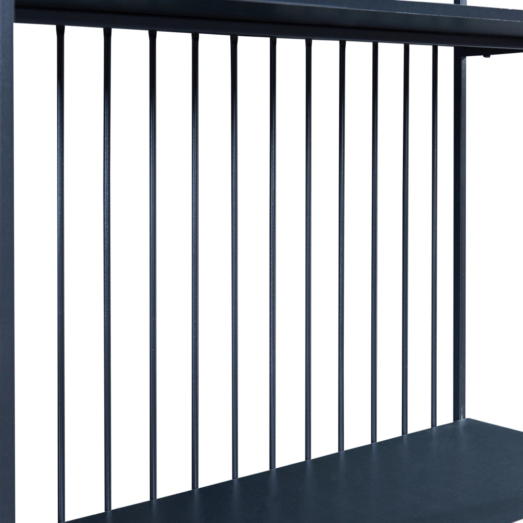Scaffale da Terra Rælingen Libreria con Ripiani Aperti 180x120x33 cm Nero [en.casa]