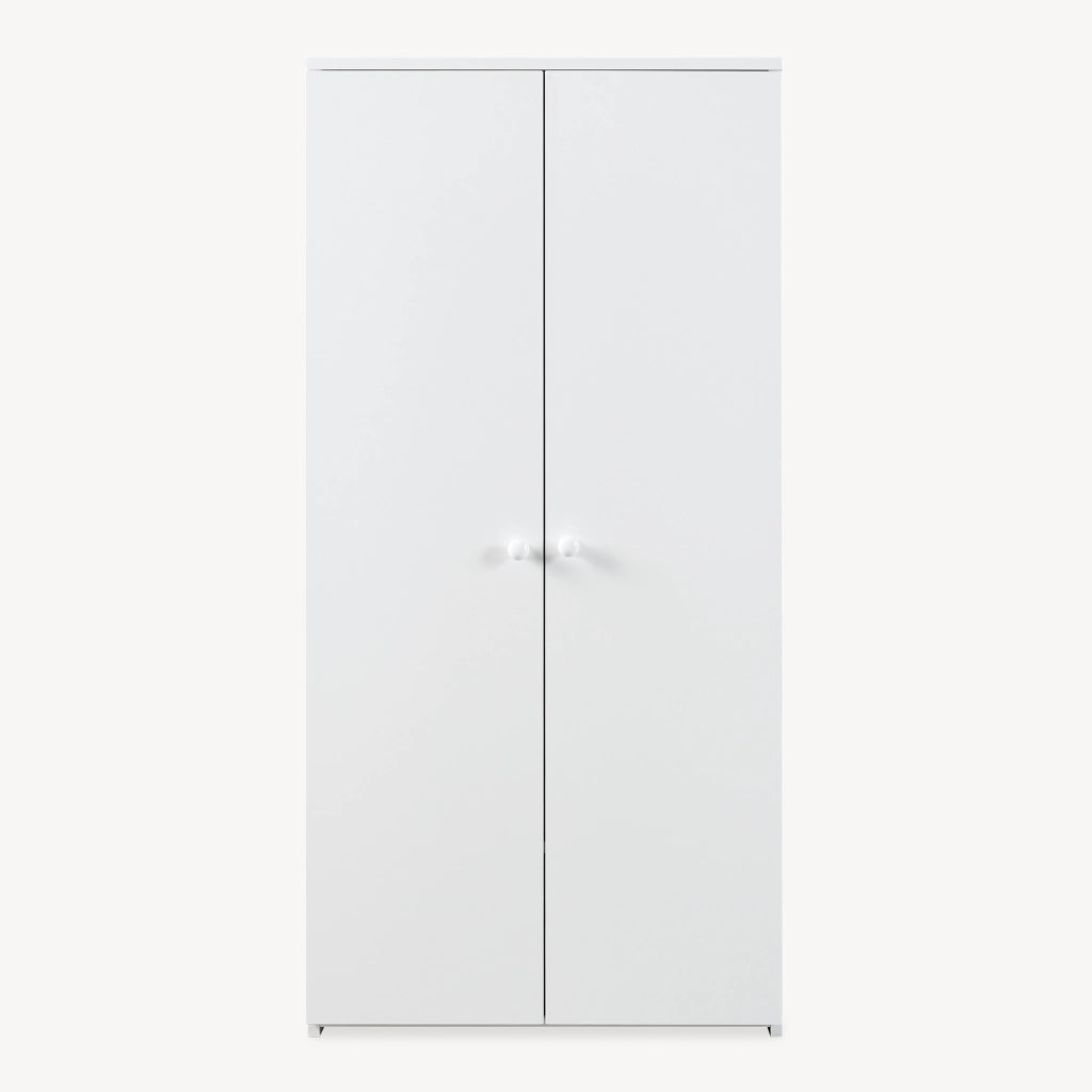 Armadio Beldinupp per Cameretta a 2 Ante 123 x 60 x 40 cm - Bianco [en.casa]