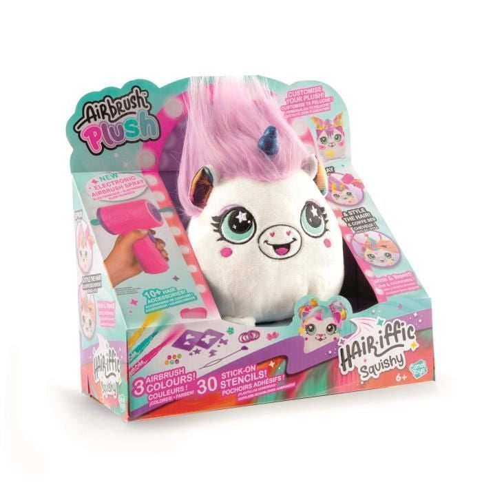 Canal Toys - Peluche Airbrush - Peluche Squishy Hair'iffic da modellare e decorare con spray elettronico, pennarelli, -AIR 040- casuale