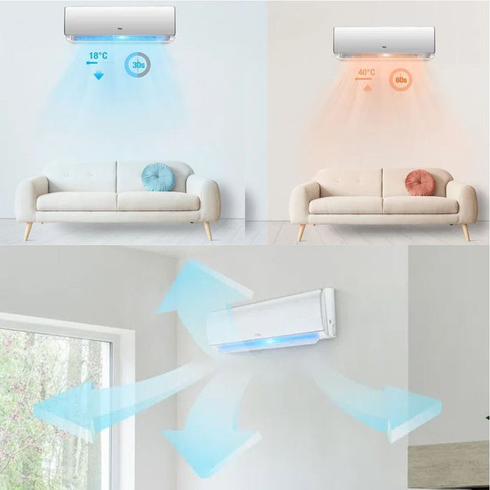 Set climatizzatore tcl gentle classe a++/a+ inverter wi fi staffa e sanificante potenza 9000 btu/h, confezione 1