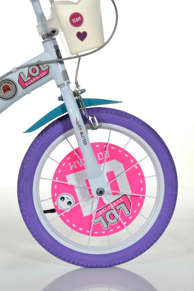 LOL 14", bicicletta per bambini, adatta ad etÃƒÂ  tra i 4 e i 6 anni, per altezza tra 100 e 120 cm, con cestino e po