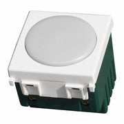 Serie Civile ETTROIT Bianco Compatibile Con Vimar Plana (Lampada Led Segnapasso 2M 220V 6000K)