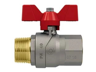 VALVOLA A SFERA M/F CON MANIGLIA A FARFALLA EVOLUTION  MF 1  pressione esercizio 30 bar    FIV