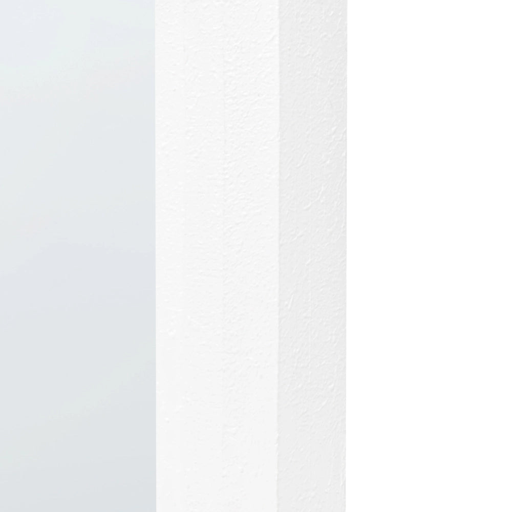 Specchio decorativo da parete in metallo 43 x 69 cm bianco stile moderno decorativo