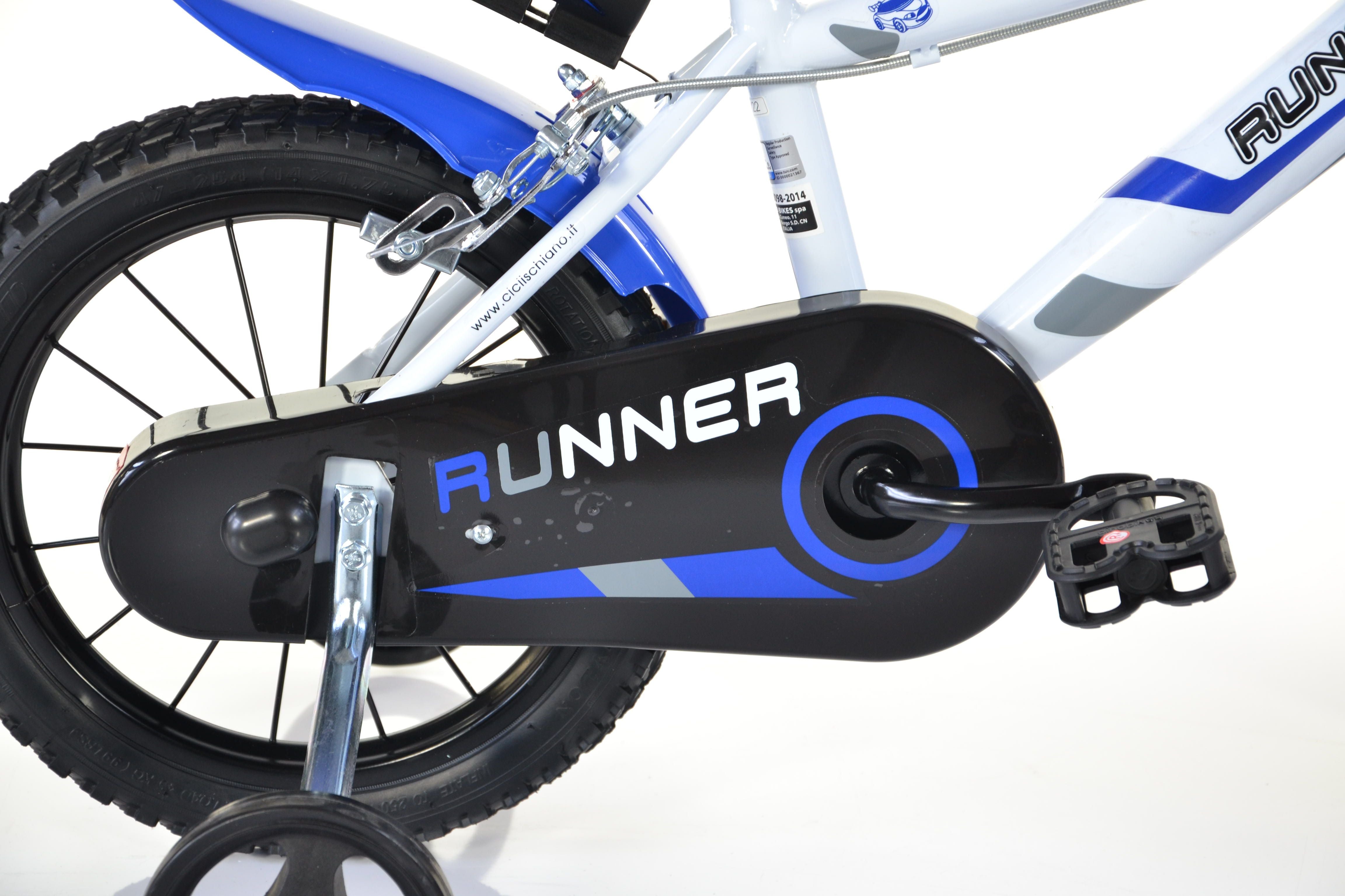 SCH RUNNER 14", bicicletta per bambini, adatta a bambini tra i 4 e i 6 anni, per altezza tra 100 e 120 cm, con  campanel