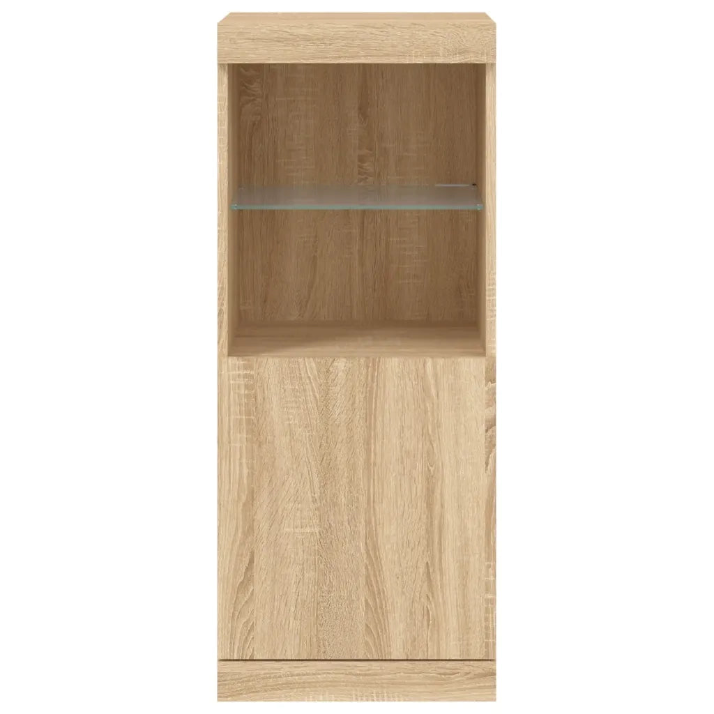 Credenza con Luci LED-Buffet-Armadio da cucina Rovere Sonoma 41x37x100 cm 196476