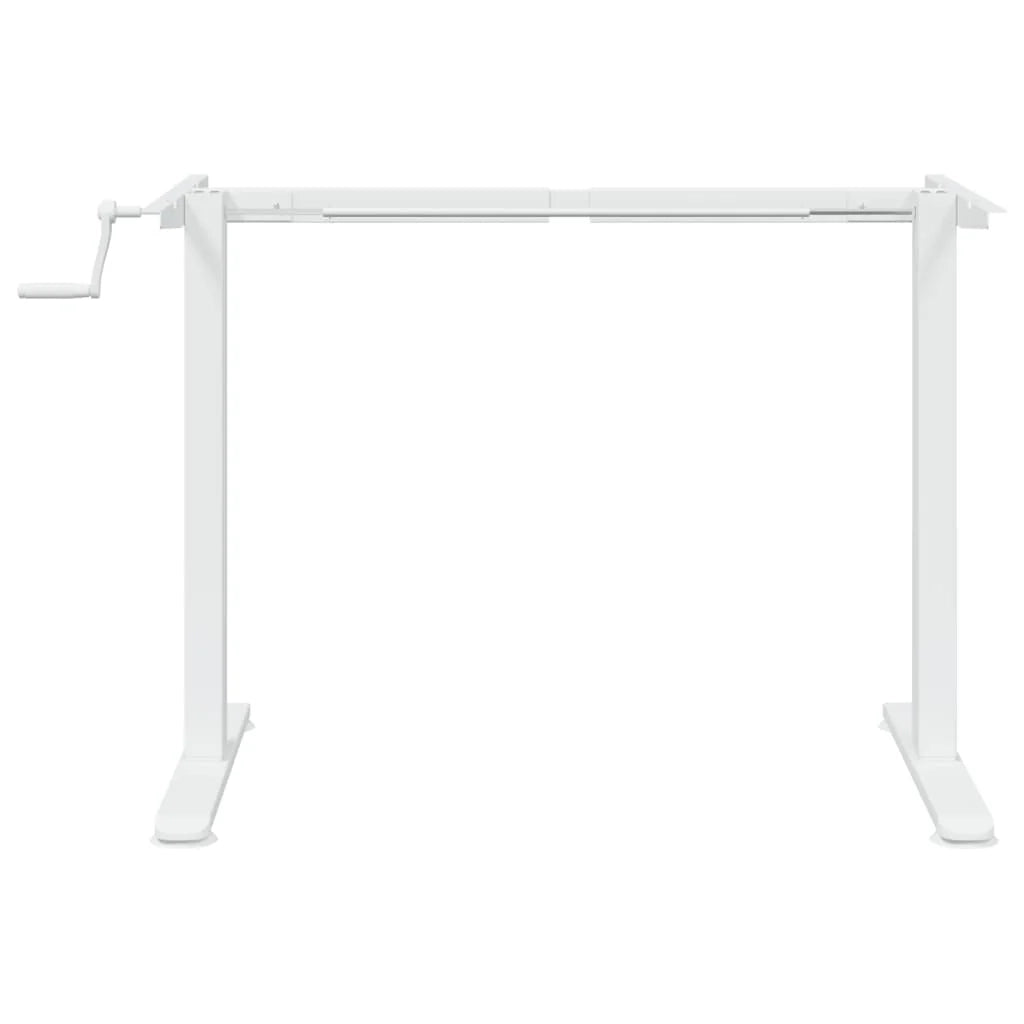 Struttura per ufficio scrivania postazione di lavoro mobile per computer scrivania per studio in piedi (94-135) x 60 x (70-114) cm acciaio bianco 02_0023974