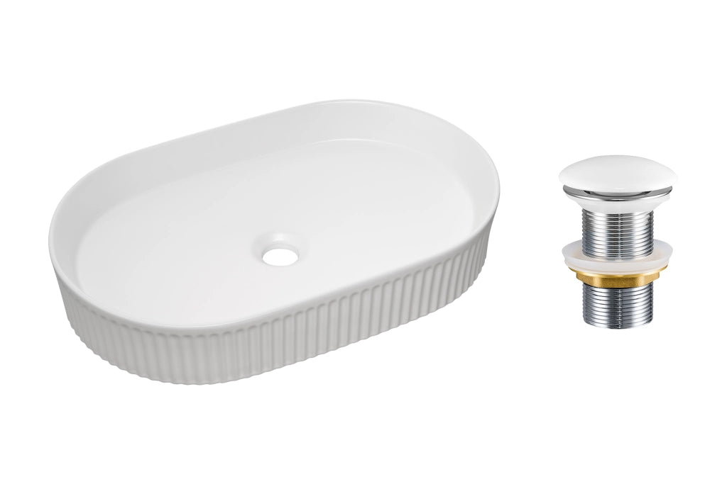 Set lavabo con tappo click-clack Lavabi da appoggio 56 x 1401 x 36 cm