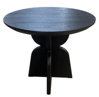 Tavolo da Soggiorno Ø80x76 cm in Legno Empire D80 Nero