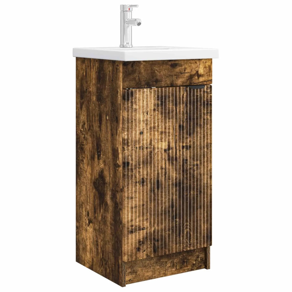 Mobile da bagno con lavabo Rovere Fumo 42 x 40 x 84,5 cm