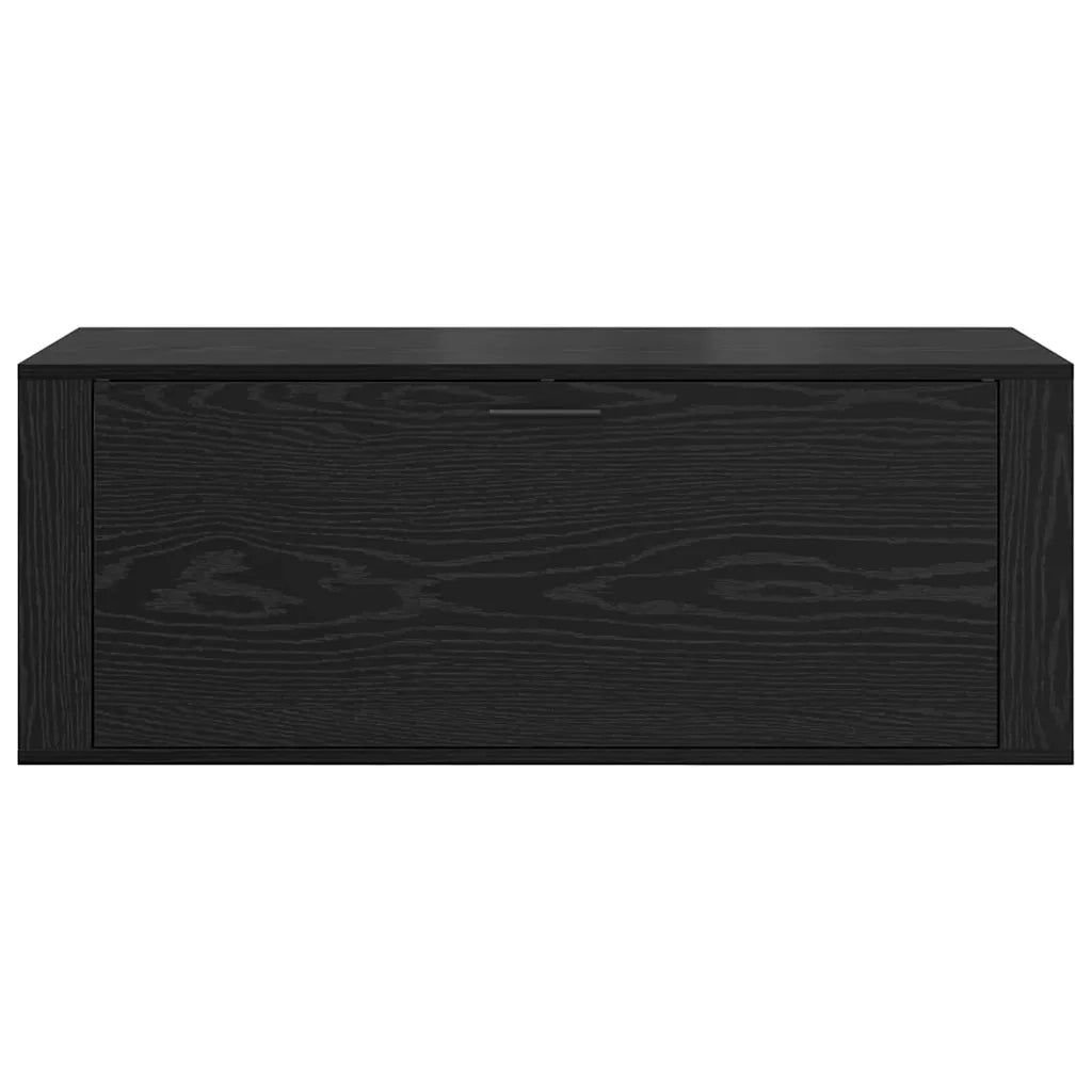 Mobile per scarpe con lo scaffale Rovere nero 100 x 35 x 38 cm
