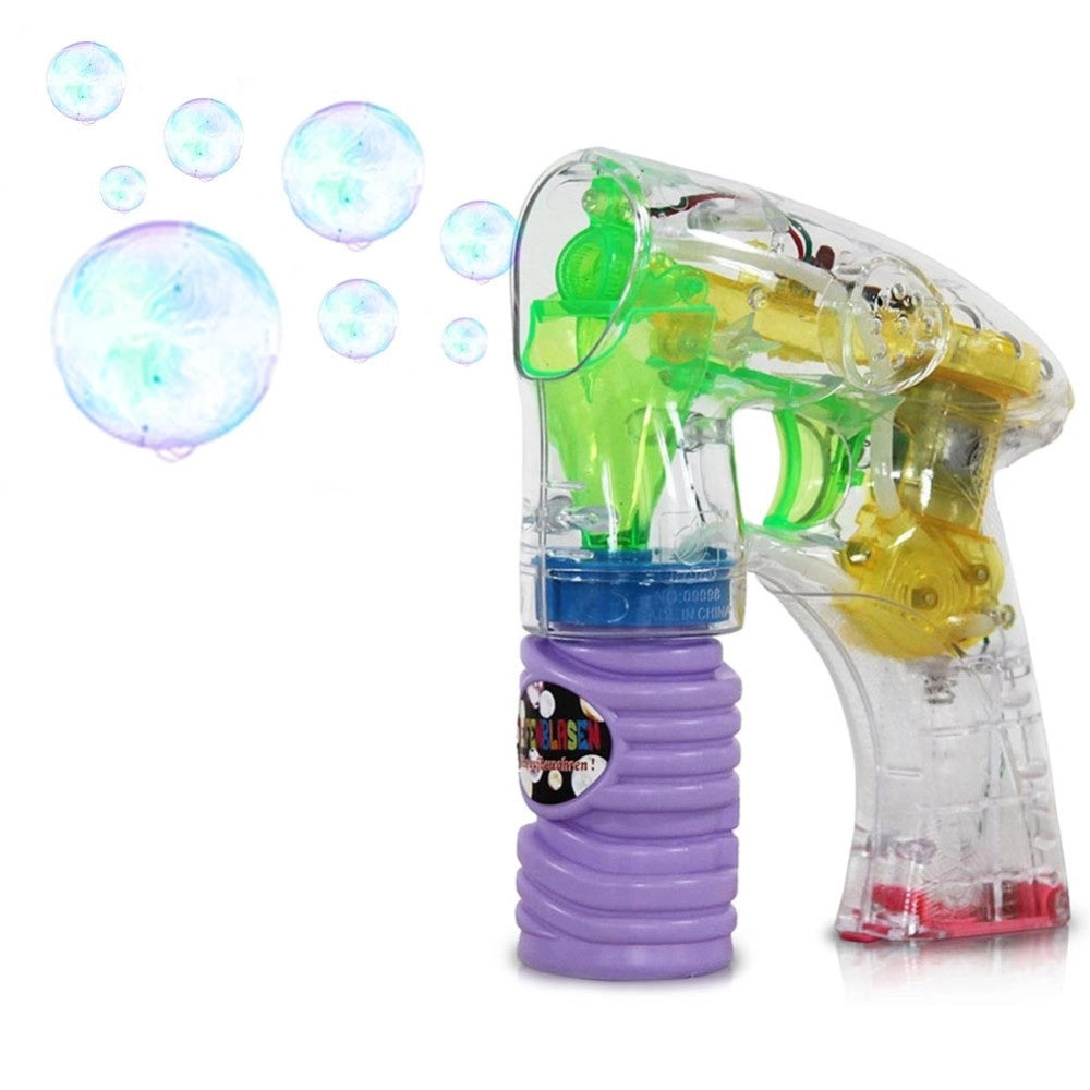 Trade Shop - Pistola Spara Bolle Di Sapone Con Luci Giocattoli Per Bambini Gadget Per Feste -