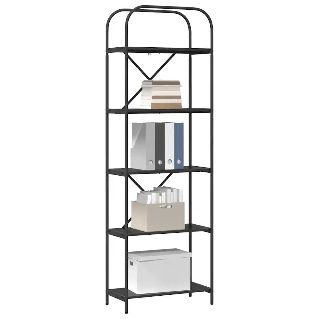 Libreria Rovere Nero 60 x 30 x 183 cm Legno multistrato