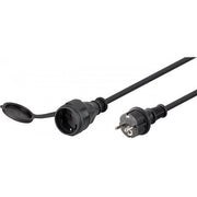 Cavo Alimentazione Schuko Maschio / Femmina da Esterno 10m Nero