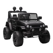 EasyComfort Macchina Elettrica per Bambini 3-6 Anni da 12V con Telecomando, Fari e Clacson, 100x64.2x71 cm, Nero