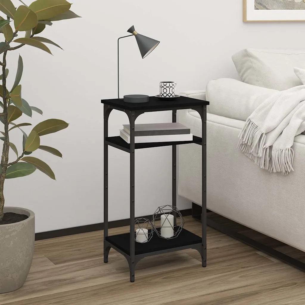 Tavolino | Tavolo laterale Nero 40x30x75 cm in Legno Multistrato