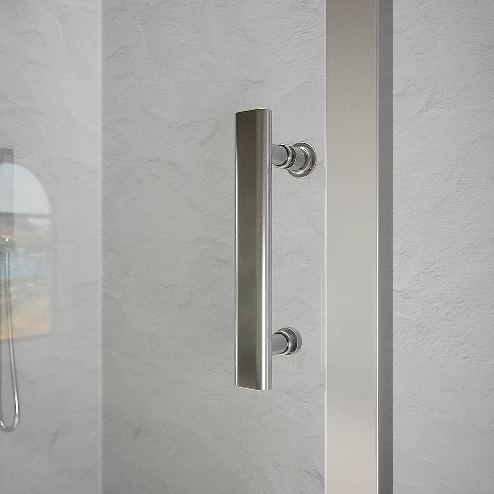 Box Doccia Angolare 90x120 cm in cristallo trasparente, con apertura scorrevole e parete fissa h190cm | Tenerife