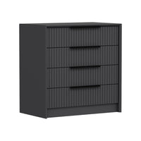 Jebi, Cassettiera 4 Cassetti, 45x72x77h cm Nero Antracite