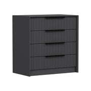 Jebi, Cassettiera 4 Cassetti, 45x72x77h cm Nero Antracite