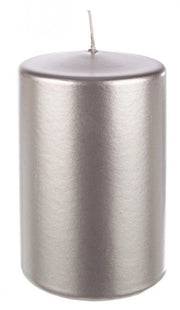 Candela Basic Argento, Dimensioni 8x15cm (6 Pezzi)