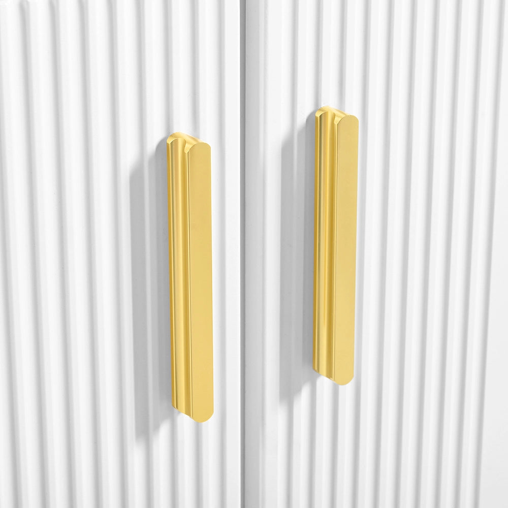 Com?? moderno 2 porte 2 cassetti - Xylo - 80x35x79,5 cm - Maniglie e piedi in metallo per soggiorno corridoio sala da pranzo