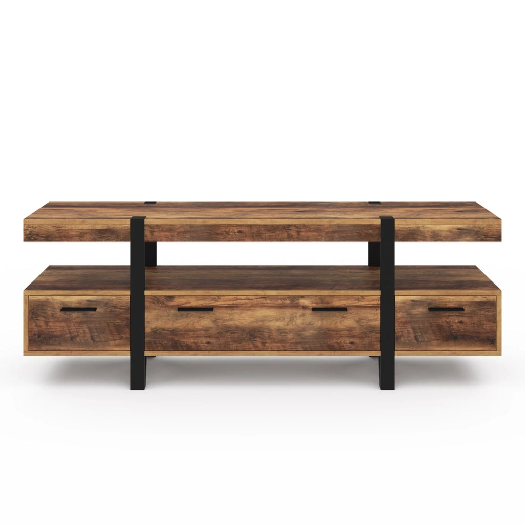 IDMarket - AUSTRIA Soporte de TV con cajones de madera, patas de pino 140 cm