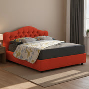 Letto Matrimoniale Allik, Letto Matrimoniale Materasso Incluso Made in Italy, Arancione