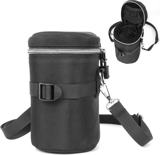 Zak di protezione per obiettivi fotografici, impermeabile e shockassorbente, dimensioni interne 120 x 230 mm, colore nero