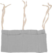 Culla per Bambini Organizzatore di Deposito Appeso con 2 Tasche - Cintura Regolabile - Grigio.