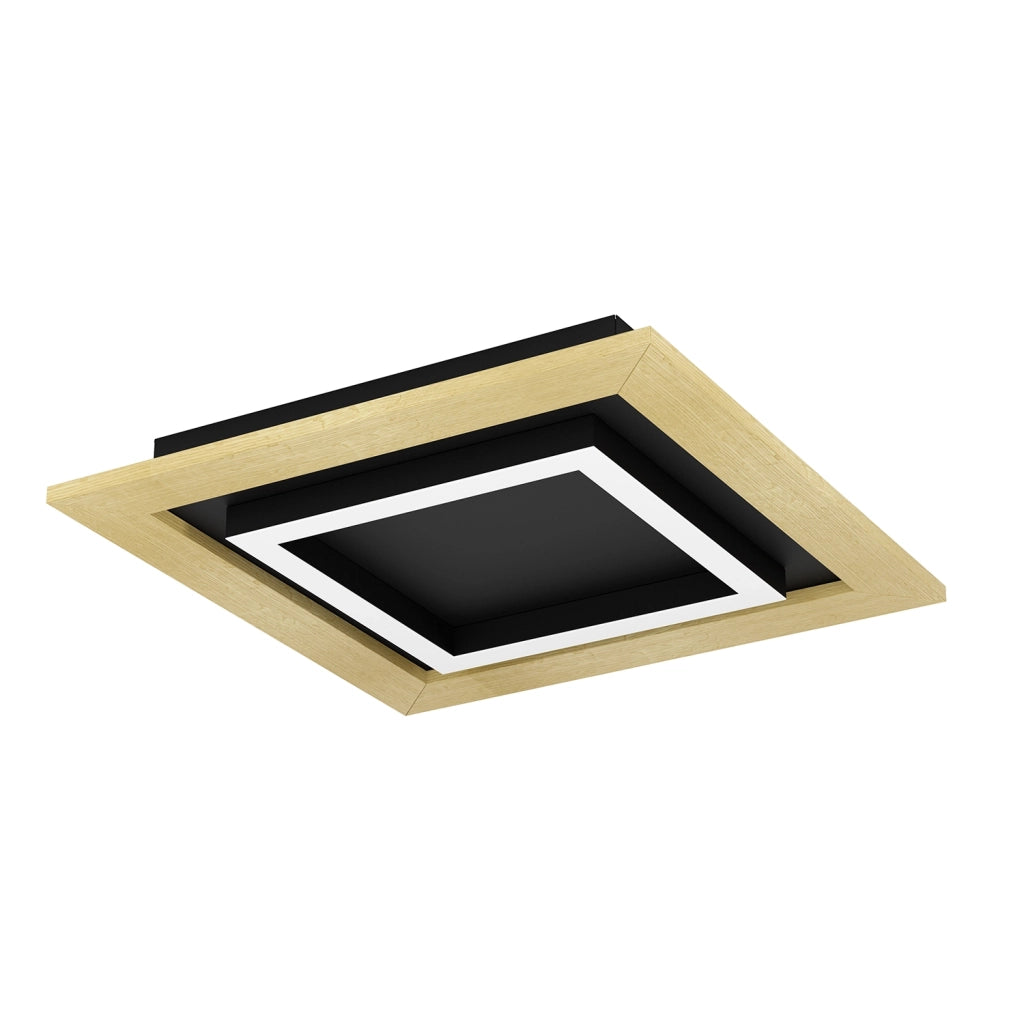 Plafoniera Moderna Tirrenara Acciaio Nero 4 Luci Led Integrato 5,4W