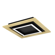 Plafoniera Moderna Tirrenara Acciaio Nero 4 Luci Led Integrato 5,4W
