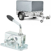 Supporto per ruote galvanizzato - Hanger - Chiusura senza foratura - Per rimorchio/camper/caravan - Diametro di tubo 48 mm - Ruote rimovibili con facilità - Supporto per ruote