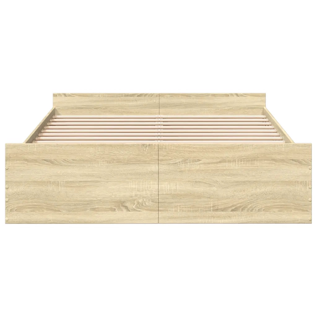 Giroletto Cassetti Rovere Sonoma 160x200 cm Legno Multistrato 3280281