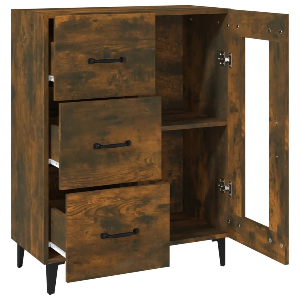 Credenza Rovere Fumo 69,5x34x90 cm in Legno Multistrato cod mxl 26518