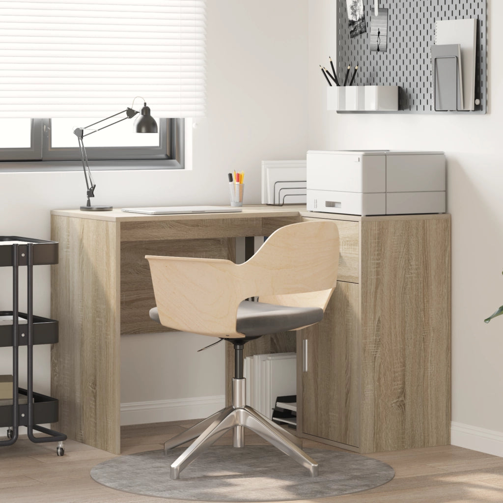 Scrivania Angolare Rovere di Sonoma 102x88x75 cm Legno Ingegnerizzato