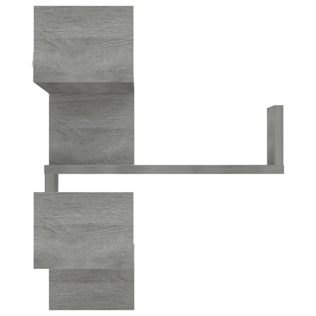 Scaffale Parete | Ripiano a parete | Mensola a parete Angolo Grigio Sonoma 40x40x50cm Multistrato